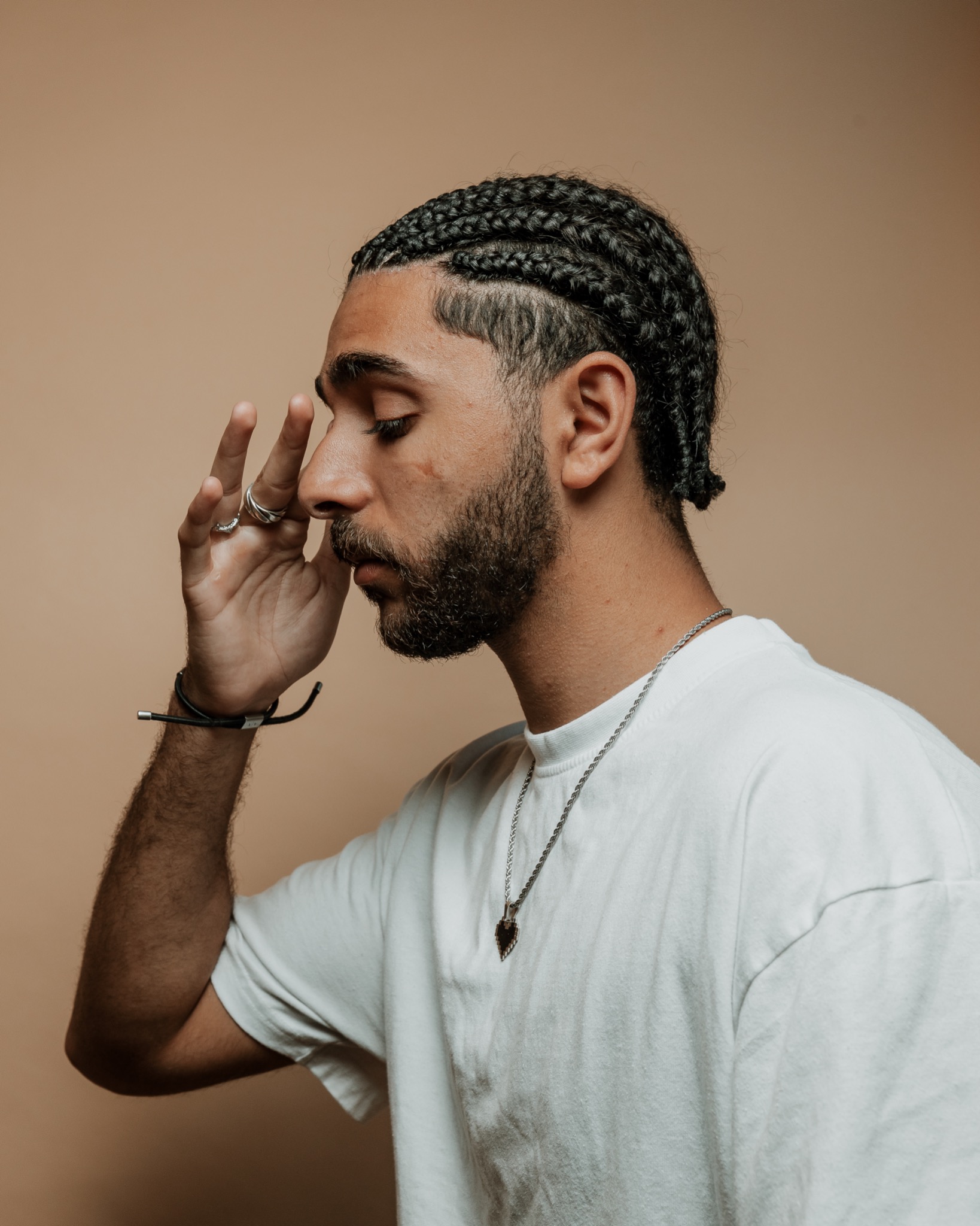 Braids profile portrait